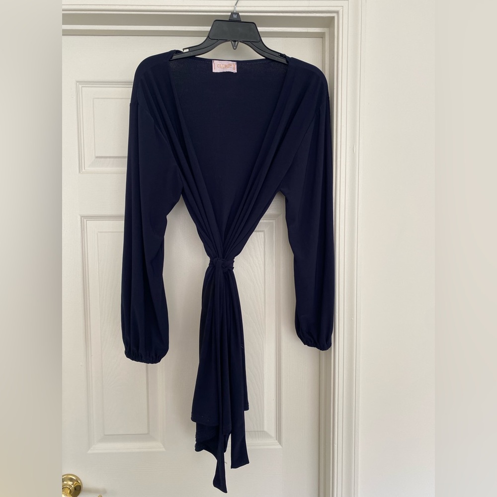 Navy Club London Wrap Around Dress